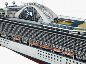 cruise ship crown princess 3D Model
