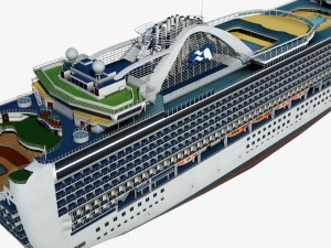 cruise ship crown princess 3D Model