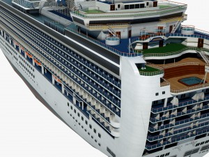 cruise ship crown princess 3D Model