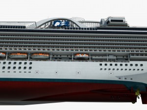 cruise ship crown princess 3D Model