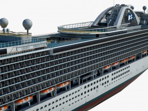 cruise ship crown princess 3D Model