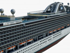 cruise ship crown princess 3D Model