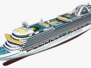cruise ship crown princess 3D Model