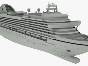 cruise ship crown princess 3D Model