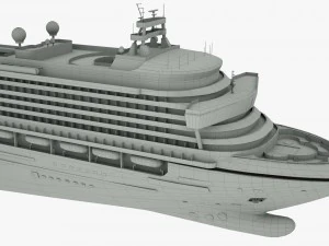 cruise ship crown princess 3D Model