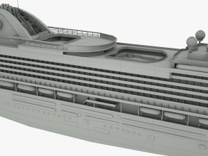 cruise ship crown princess 3D Model