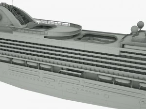 cruise ship crown princess 3D Model