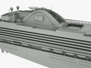 cruise ship crown princess 3D Model