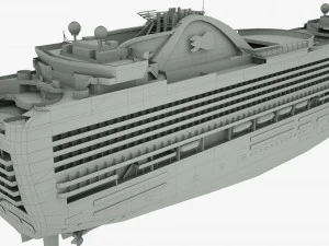 cruise ship crown princess 3D Model