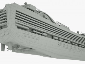 cruise ship crown princess 3D Model