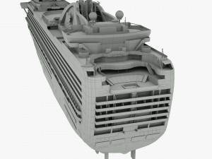 cruise ship crown princess 3D Model