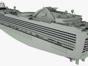 cruise ship crown princess 3D Model