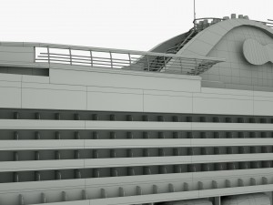 cruise ship crown princess 3D Model
