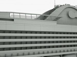 cruise ship crown princess 3D Model