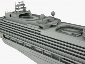 cruise ship crown princess 3D Model