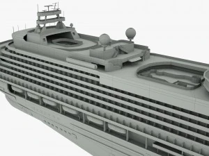 cruise ship crown princess 3D Model