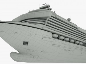 cruise ship crown princess 3D Model
