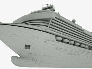 cruise ship crown princess 3D Model