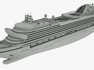 cruise ship crown princess 3D Model