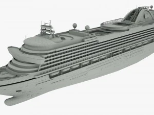 cruise ship crown princess 3D Model