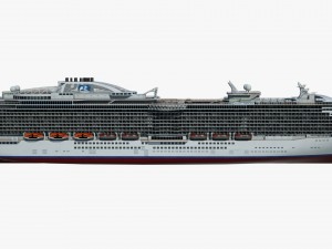 cruise ship majestic princess 3D 模型