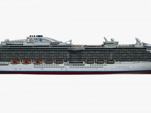 cruise ship majestic princess 3D Model