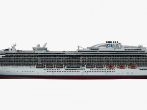 cruise ship majestic princess 3D 模型