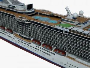cruise ship majestic princess 3D Model