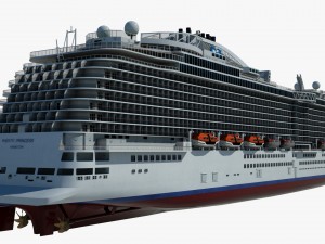 cruise ship majestic princess 3D 模型