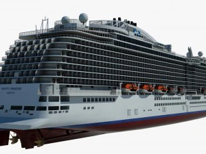 cruise ship majestic princess 3D Model
