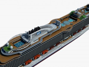 cruise ship majestic princess 3D 模型