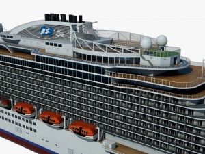 cruise ship majestic princess 3D 模型