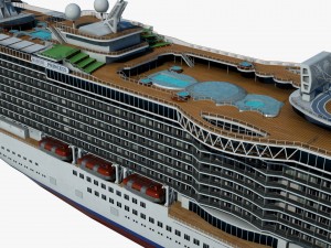 cruise ship majestic princess 3D 模型