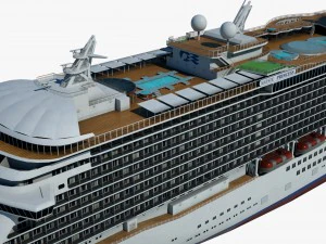cruise ship majestic princess 3D Model