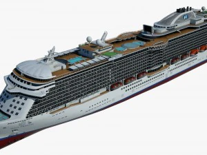 cruise ship majestic princess 3D Model