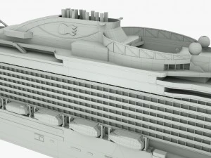 cruise ship majestic princess 3D Model