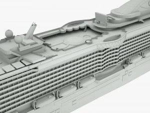 cruise ship majestic princess 3D Model