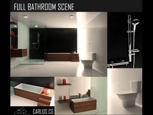 bathroom scene 3D Model
