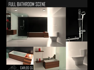 cena do banheiro Modelo 3D