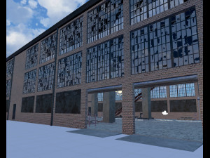 industrial abandoned factory fbx Model 3D