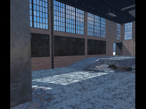 industrial abandoned factory fbx Model 3D