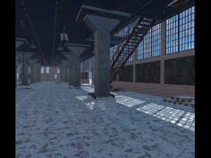 industrial abandoned factory fbx Model 3D