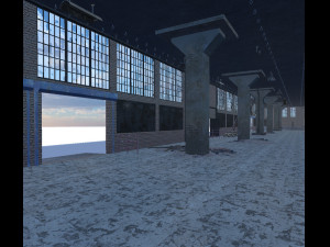 industrial abandoned factory fbx Model 3D