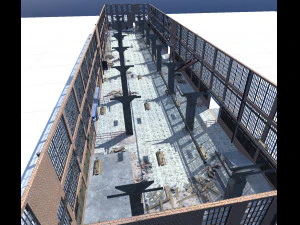 industrial abandoned factory fbx 3D Model