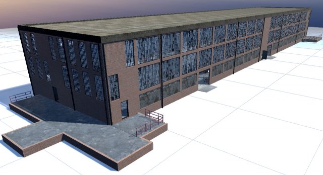 industrial abandoned factory fbx Model 3D .c4d .max .obj .3ds .fbx .stl .blend