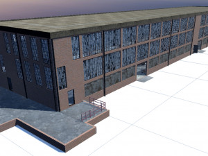 industrial abandoned factory fbx 3D Модель