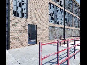 industrial abandoned factory fbx 3D Model