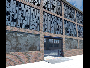 industrial abandoned factory fbx Model 3D