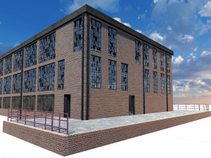 industrial abandoned factory fbx Model 3D
