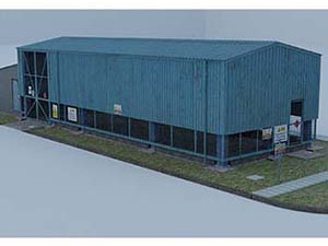 industrial barn Modèle 3D